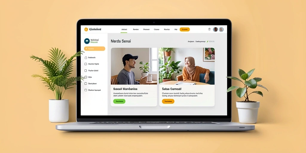 Tampilan awal permainan yang menarik dan user-friendly.