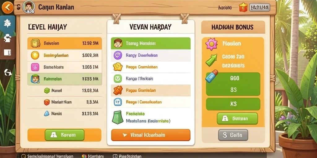Tampilan antarmuka permainan yang menarik.